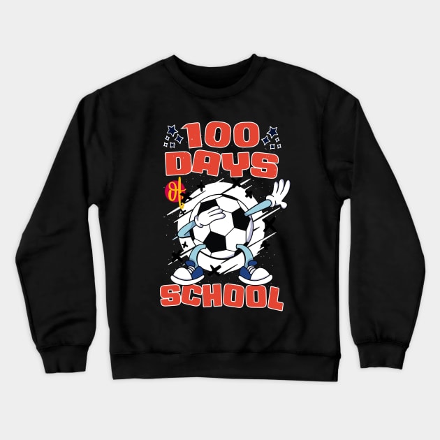 100 days of school featuring a dabbing Football #6 Crewneck Sweatshirt by XYDstore